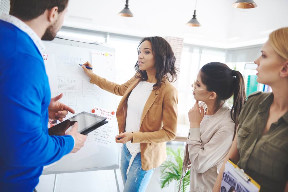A crisis management team creating a crisis management plan
