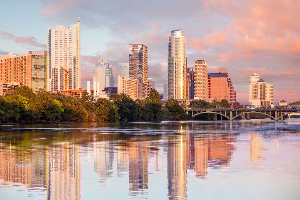 A picture of the Austin Texas skyline